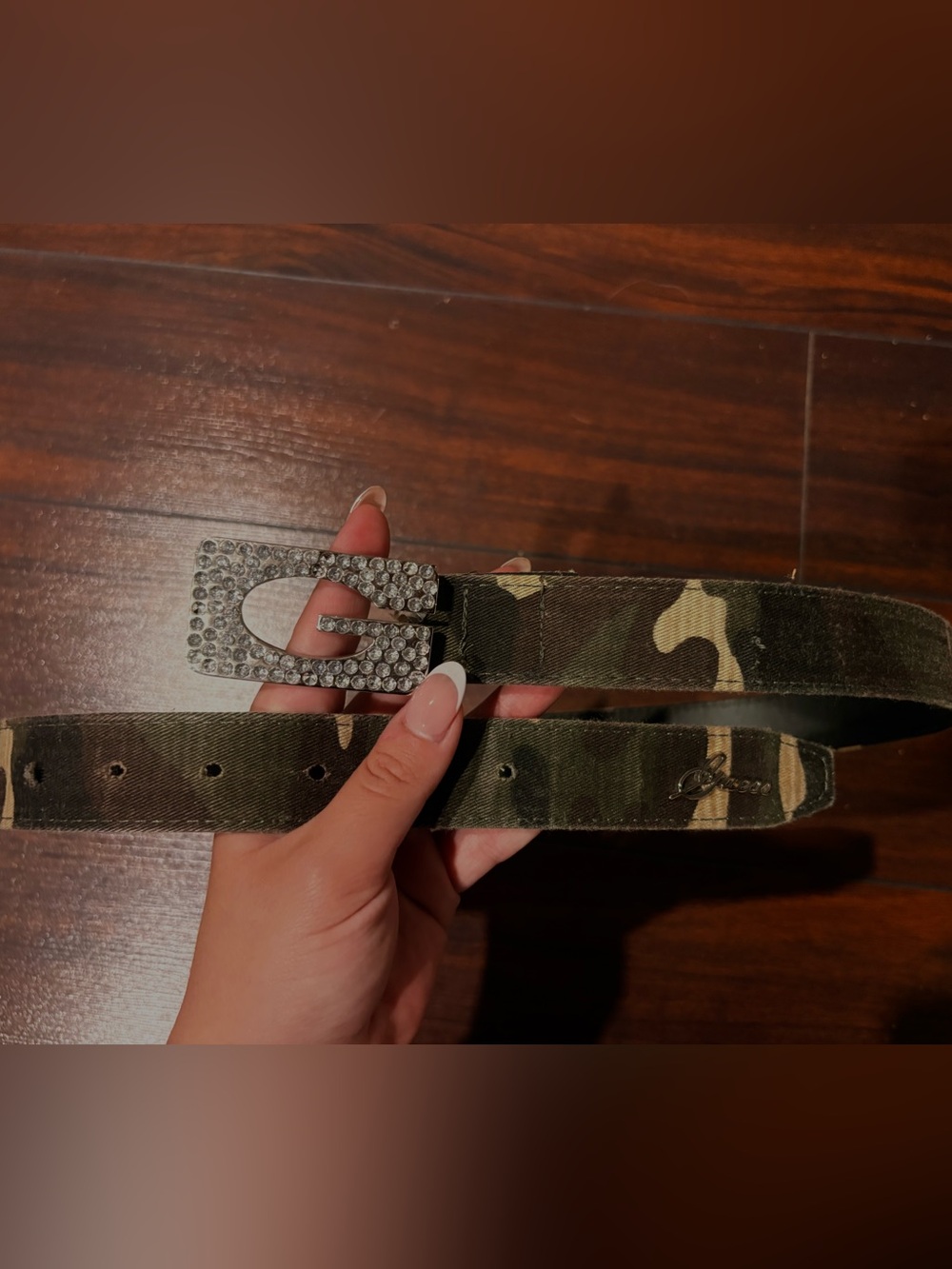 Camo Y2K Guess Belt